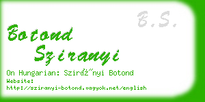 botond sziranyi business card